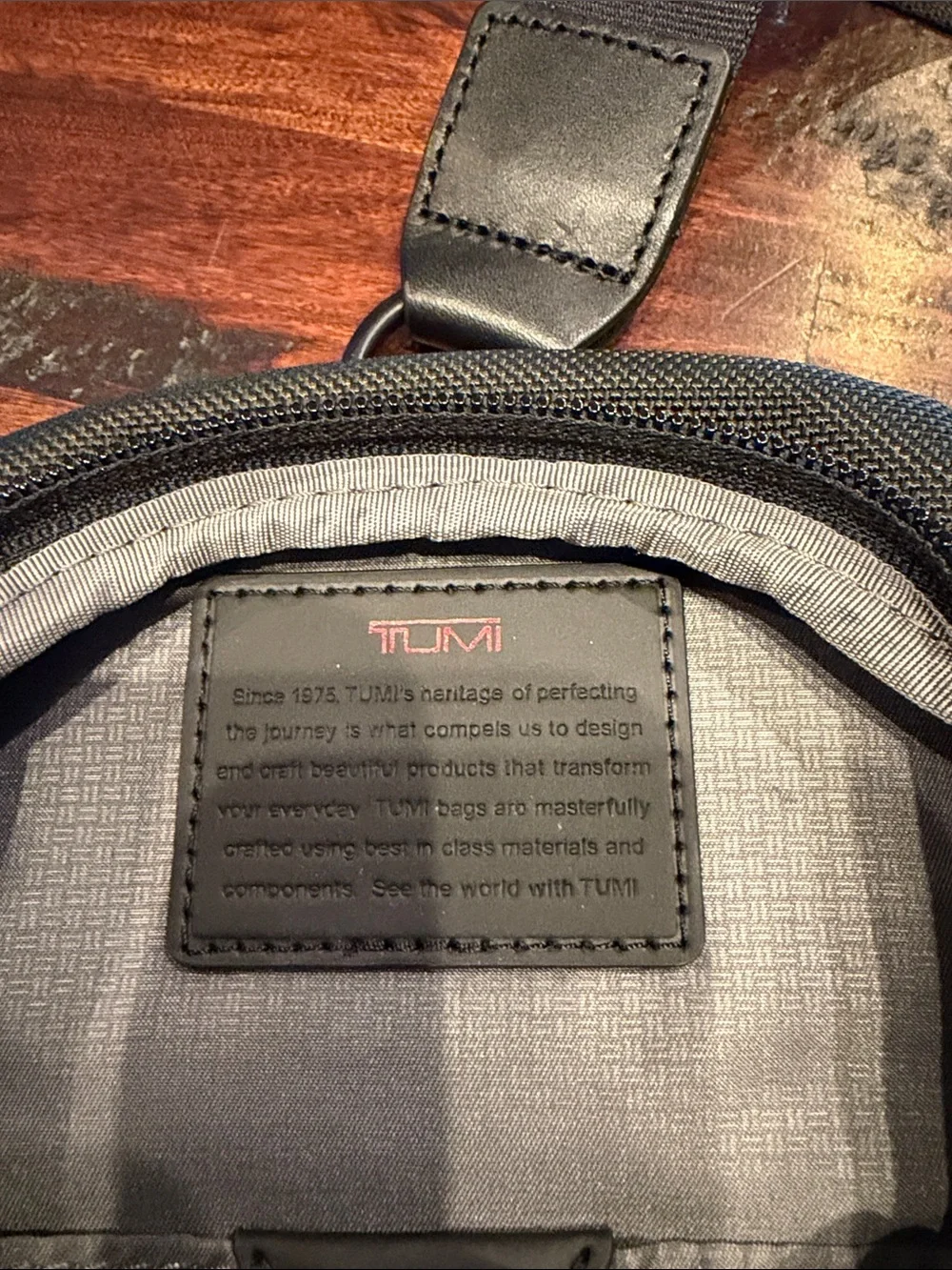 Tumi Men's Black Crossbody Sling Bag - Compact Everyday Carry